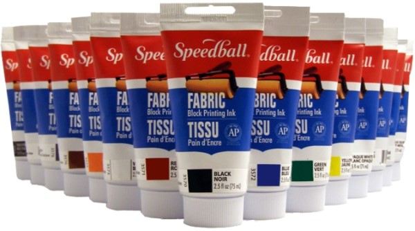 Block Printing Inks for Fabric from Speedball
